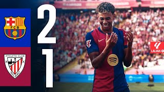 FC BARCELONA 2 vs 1 ATHLETIC CLUB  LALIGA 202425 MD02 [upl. by Buchalter]