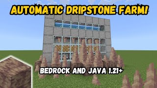 AUTOMATIC Dripstone FARM For Minecraft 121 Bedrock Java [upl. by Debor]