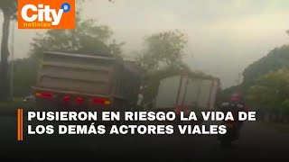 Dos conductores protagonizaron una batalla al volante en un peligroso acto de intolerancia  CityTv [upl. by Sasha]