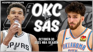 Oklahoma City Thunder vs San Antonio Spurs Full Game Highlights  Oct 30  2025 NBA Season [upl. by Naitsyrk]