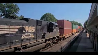 NS 237 Spartanburg SC Railcam Slideshow W AC44C6Ms 4434 4106  SD70ACe 1033 8621 [upl. by Ecahc551]