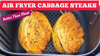 HOW TO COOK CABBAGE STEAKS IN THE AIR FRYER  SUCCULENT LOW CARB KETO RECIPES [upl. by Ecnadnak]