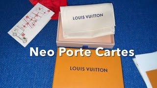 Unboxing Louis Vuitton Neo Porte Cartes Card Holder YAY or NAY Made in [upl. by Lattie]