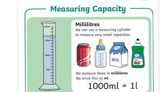 Measuring capacity  millilitres and litres [upl. by Aicilyt]