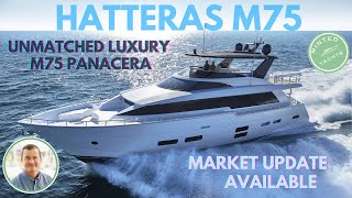 Hatteras M75 Panacera A Luxurious Yacht with Unmatched Elegance  Market Update BitLyyachtguide [upl. by Politi]