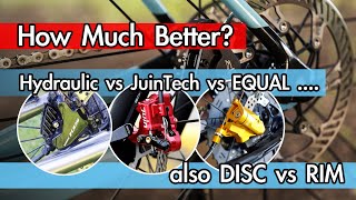 Which Road Disc is Better Compare the stopping power of EQUAL JuinTech TRP Rim Brakes and more [upl. by Sabrina]