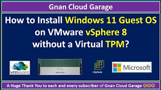 How to Install Windows 11 Guest OS on VMware vSphere 8 without a Virtual TPM 20 [upl. by Mellman]