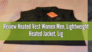 Review Heated Vest Women Men Lightweight Heated Jacket Lightsout Design Windproof Electric Heati [upl. by Socram]