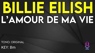 Billie Eilish  L’AMOUR DE MA VIE  Karaoke Instrumental [upl. by Llednahs585]