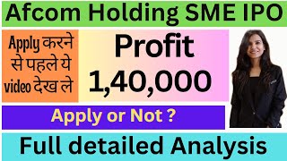 Afcom Holdings IPO  Afcom Holdings IPO Review  Afcom Holdings IPO GMP I Afcom [upl. by Biggs]