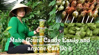 Grourd Candy and a simple way to make it from CaNaElaeocarpus fruit [upl. by Haret]