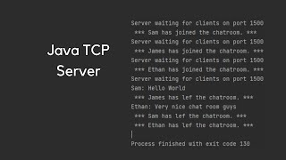 Server  Multithreaded Java Chat Room Project [upl. by Jaenicke]