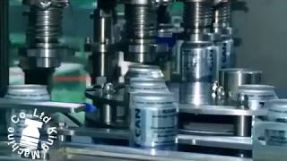 Aluminum Can Filling Sealing Two In OneRotary TypeKING MACHINE [upl. by Brookes501]