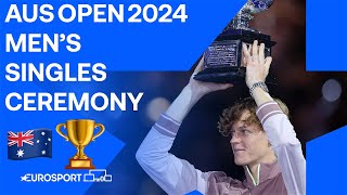 🏆 Mens Singles Ceremony  Sinner pulls off historic comeback to win AO  Australian Open 2024 🇦🇺 [upl. by Yanetruoc773]