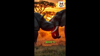 Rhinoceros vs Elephant Whos the Stronger Animal [upl. by Munsey]