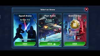 How to earn 400 Crystals every day in Fleet Arena  SWGOH [upl. by Nylevol]