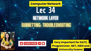 Lec 34 Subnetting Troubleshooting  Classless Addressing  Important for Exams rpscprogrammer [upl. by Katerina]