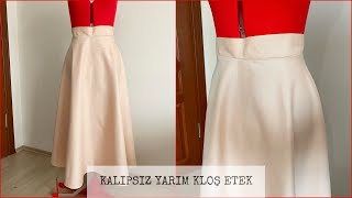 PRATİK KESİM KLOŞ ETEKTEK DİKİŞLİ [upl. by Mollee]