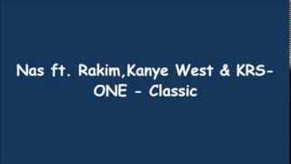 Nas ft DJ Premier amp Rakim amp Kanye West amp KRSOne  Classic Lyrics on screen [upl. by Solim]