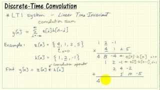 Discretetime convolution sum and example [upl. by Fran]