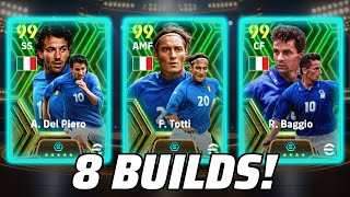 EPIC BLITZ CURLER DEL PIERO  BAGGIO  TOTTI TRAINING  SKILL GUIDE  eFootball 2024 Level Up Build [upl. by Windy175]