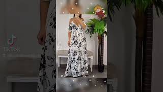 Vestidos largos con estampados vienen rígidos en cinturaTela chalis importado SM y LXL 100000 [upl. by Ger]