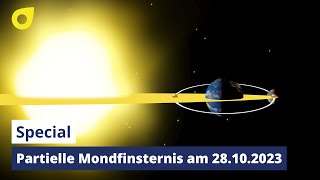 Partielle Mondfinsternis am 28102023 [upl. by Aisul]