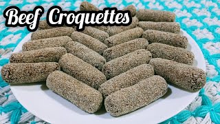 How to make Beef Croquettes  Beef Croquettes  goan party snacks  by Chef Pinto [upl. by Farmelo]