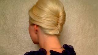 French twist hairstyle tutorial for short medium long hair Prom wedding updo [upl. by Orestes]