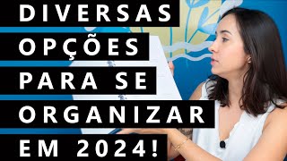 Todos os meus PLANNERS para 2024  Horizontal vertical mensal calendários e mais [upl. by Enelav]