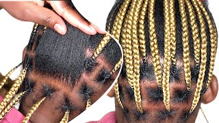 How To Hide Hair In Color Braids  Tucking Tutorial [upl. by Krall]