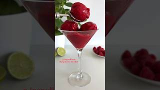 3ingredient Raspberry Sorbet🤩 easyrecipes sorbet easydessert quickdessert [upl. by Arie41]