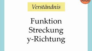 084  Streckung einer Funktion in yRichtung  Verständnis  Mathe in einer Minute [upl. by Daahsar]