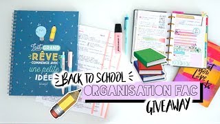 Mon ORGANISATION pour la FAC  CONCOURS  BACK TO SCHOOL 2017 [upl. by Ydnamron]