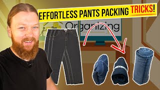 3 Clever Ways to Pack Pants SpaceSaving  Avoids Wrinkles [upl. by Olshausen]