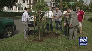 Trees are planted in Springfield prior to Arbor Day [upl. by Notsirt338]