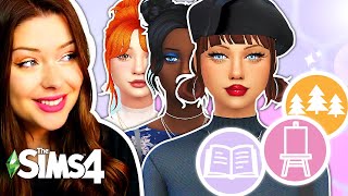 Creating Sims as Different COLLEGE MAJORS in The Sims 4  CAS Challenge [upl. by Labotsirhc293]