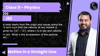 A body starts from the origin and moves along the Xaxis such that the velocity at any instant is [upl. by Rehpotirhc]