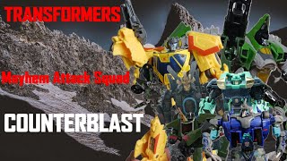 Transformers  Mayhem Attack Squad  Counterblast [upl. by Annaek]