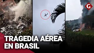 AVIÓN se ESTRELLA en SAO PAULO BRASIL y mueren 62 personas  Gestión [upl. by Assiroc446]