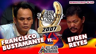 ONEPOCKET 2007 EFREN REYES VS FRANCISCO BUSTAMANTE  DERBY CITY SEMIFINALS [upl. by Eugeniusz]