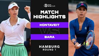 Anett Kontaveit vs Irina Bara  2022 Hamburg Round 1  WTA Match Highlights [upl. by Llesram]