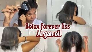 Retoque de raiz Botox Forever liss Argan 0 FORMOL 🤍 botox foreverliss crespoalisado [upl. by Aisanat]