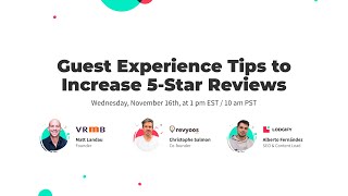 Lodgify Webinar Guest Experience Tips to Increase 5Star Reviews [upl. by Brent]