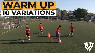 Football Warm Up Exercises  10 Variations  U11  U12  U13  U14 [upl. by Nannerb]