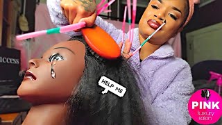 ASMR  Rude amp Extra Ghetto Hairstylist Does Your Hair  POKES YOUR EYE OUT [upl. by Trefor566]