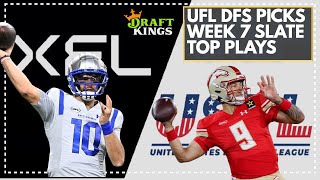 Week 7 UFL DFS Picks Use These Players In Your DraftKings Lineups [upl. by Ahsiryt]