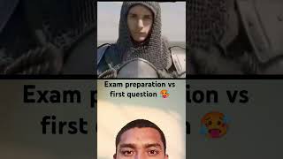 Exam preparation Vs first question 😂 shorts shortvideo exam [upl. by Lleunamme]