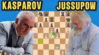 Garry Kasparov vs Artur Jussupow 1981  Amazing Sacrifice [upl. by Anwahsak]