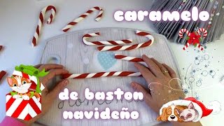 DIY NAVIDAD BASTONES DE CARAMELO DE NAVIDADbecasi [upl. by Hnib]